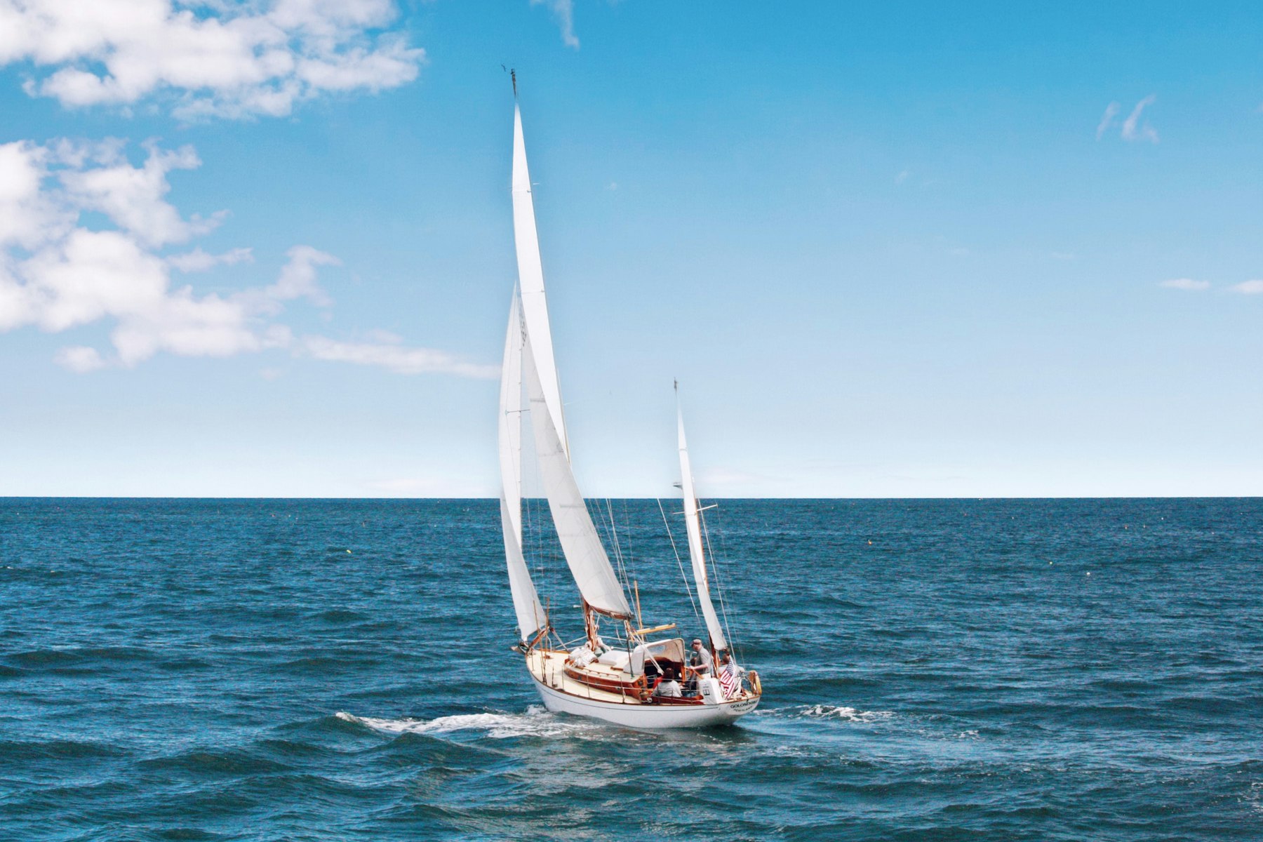 Sailboat under full sail
